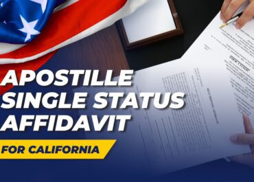Apostille Single Status Affidavit for California