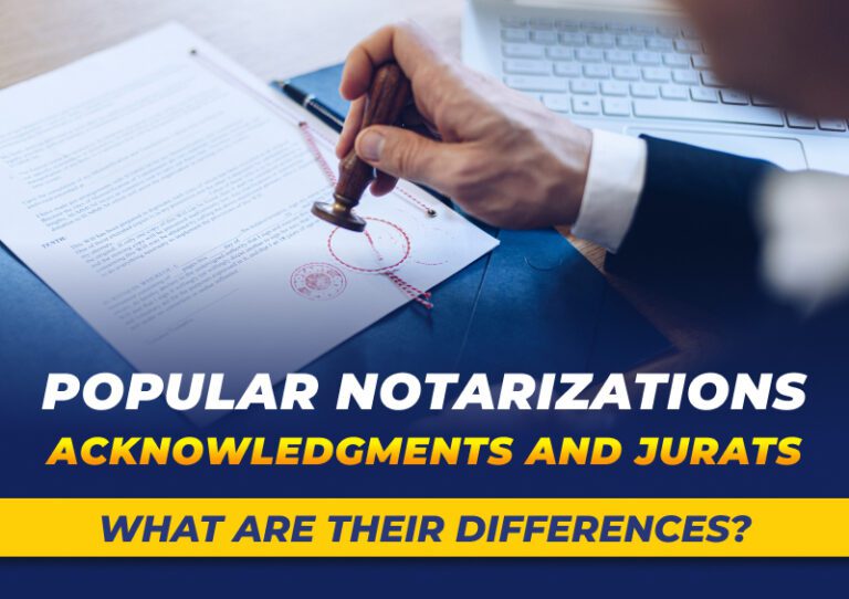 notarizations Acknowledgments and Jurats