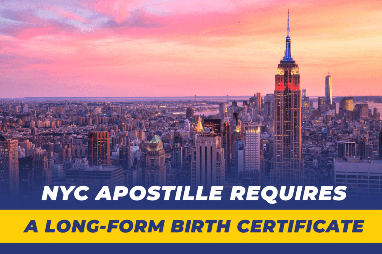 NYC Apostille Requires a Long-Form Birth Certificate